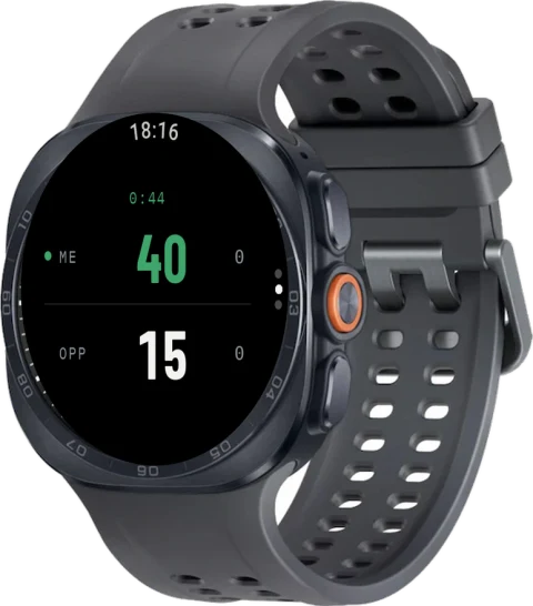 Kortscore on a Galaxy Watch showing the live score 40:15